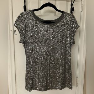 INC International Concepts Sequin Short Sleeve T-Shirt